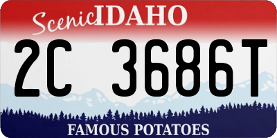ID license plate 2C3686T