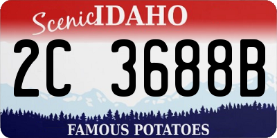 ID license plate 2C3688B