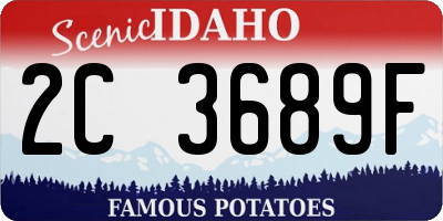 ID license plate 2C3689F