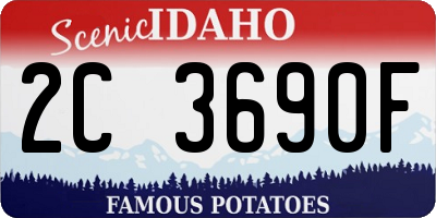 ID license plate 2C3690F