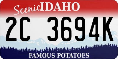 ID license plate 2C3694K