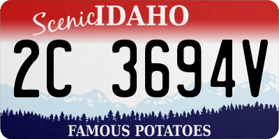 ID license plate 2C3694V