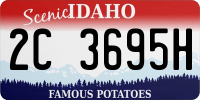 ID license plate 2C3695H