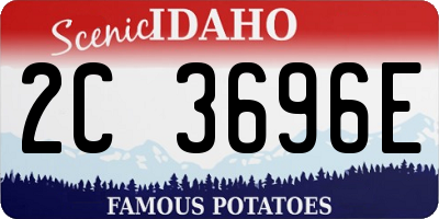 ID license plate 2C3696E