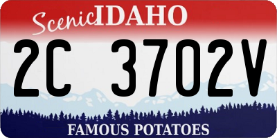 ID license plate 2C3702V