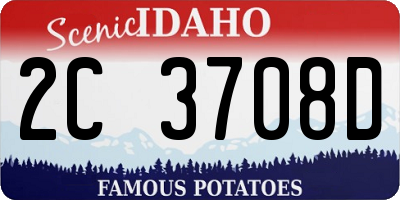 ID license plate 2C3708D