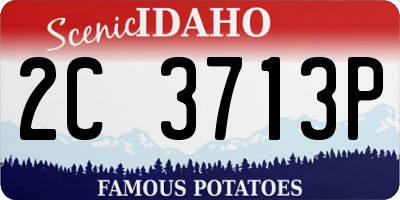 ID license plate 2C3713P