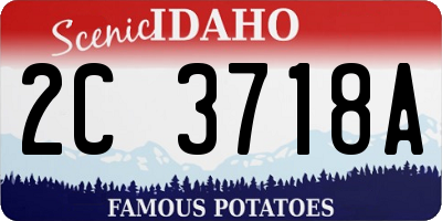 ID license plate 2C3718A