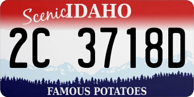 ID license plate 2C3718D