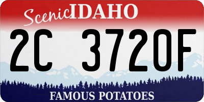 ID license plate 2C3720F