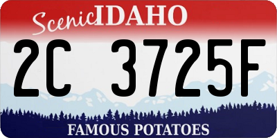 ID license plate 2C3725F