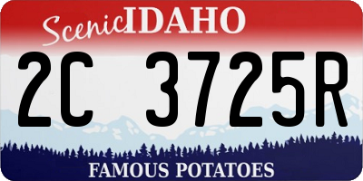 ID license plate 2C3725R