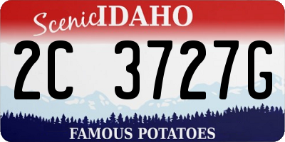 ID license plate 2C3727G