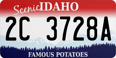 ID license plate 2C3728A