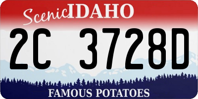 ID license plate 2C3728D