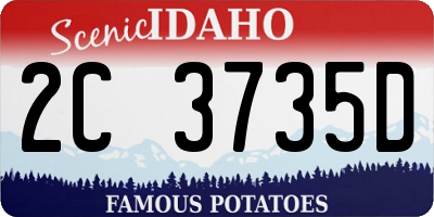 ID license plate 2C3735D