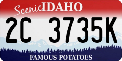 ID license plate 2C3735K