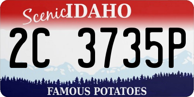 ID license plate 2C3735P