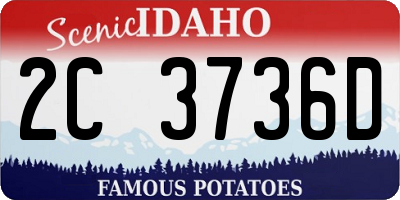 ID license plate 2C3736D