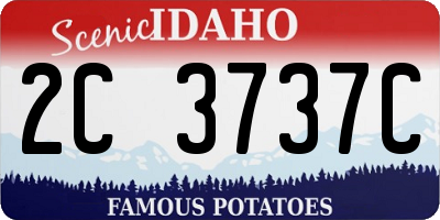 ID license plate 2C3737C