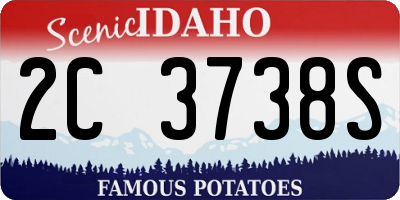 ID license plate 2C3738S