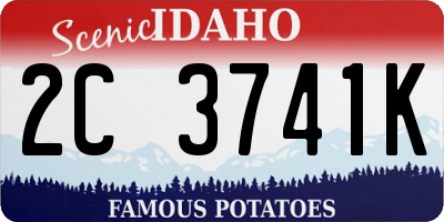 ID license plate 2C3741K