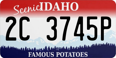 ID license plate 2C3745P