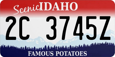 ID license plate 2C3745Z