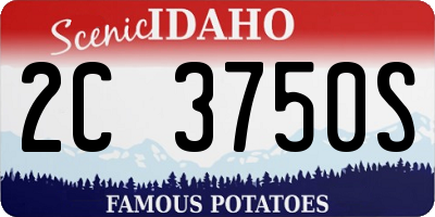 ID license plate 2C3750S