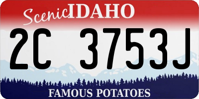 ID license plate 2C3753J