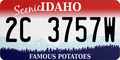 ID license plate 2C3757W