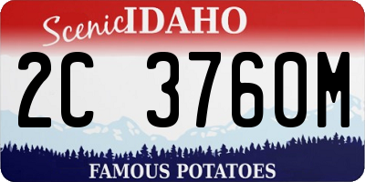 ID license plate 2C3760M
