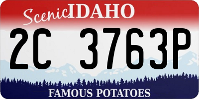 ID license plate 2C3763P