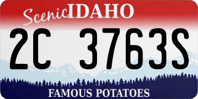 ID license plate 2C3763S