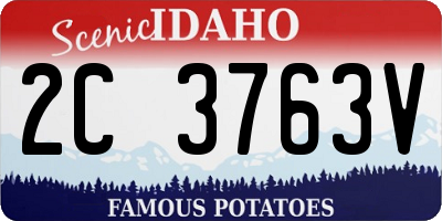 ID license plate 2C3763V