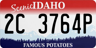 ID license plate 2C3764P