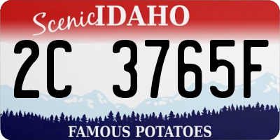 ID license plate 2C3765F