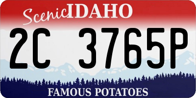 ID license plate 2C3765P