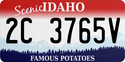 ID license plate 2C3765V