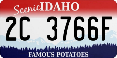 ID license plate 2C3766F