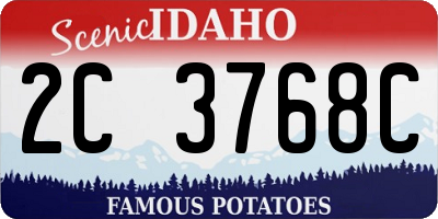 ID license plate 2C3768C