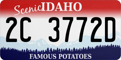 ID license plate 2C3772D