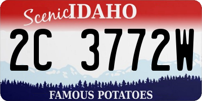 ID license plate 2C3772W