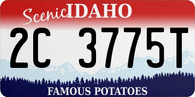 ID license plate 2C3775T