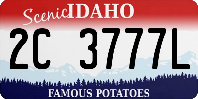 ID license plate 2C3777L
