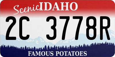 ID license plate 2C3778R