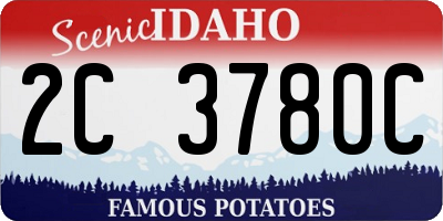 ID license plate 2C3780C