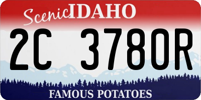 ID license plate 2C3780R