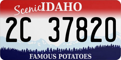 ID license plate 2C3782O