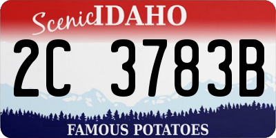 ID license plate 2C3783B